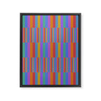 Mixed Stripes Pattern II Primary Rainbow Framed Canvas Print Gallery Image 8
