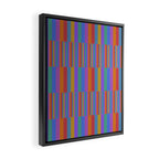 Mixed Stripes Pattern II Primary Rainbow Framed Canvas Print Gallery Image 2
