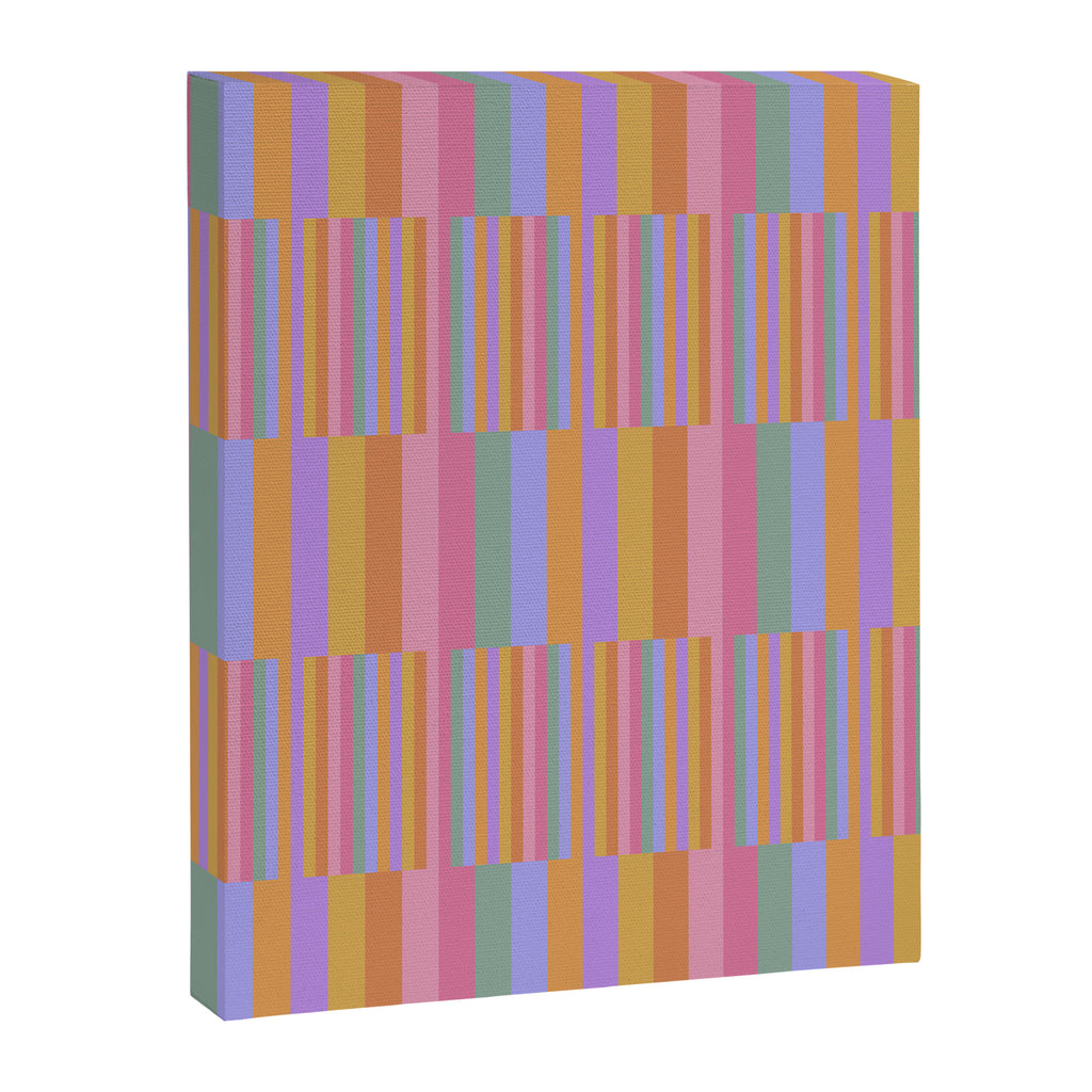 Mixed Stripes Pattern III 60s Rainbow Canvas Print Gallery Image 8