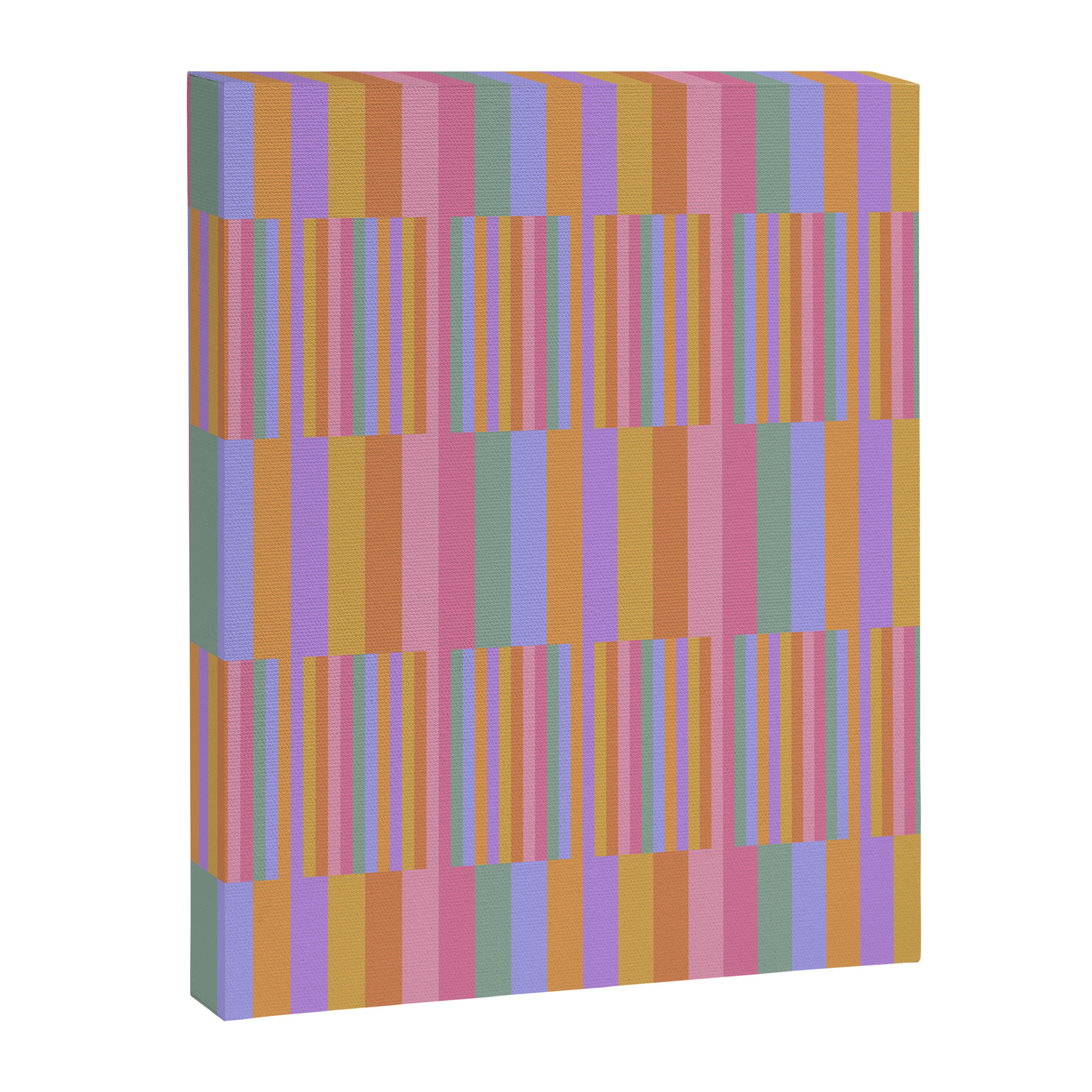 Mixed Stripes Pattern III 60s Rainbow Canvas Print Gallery Image 8