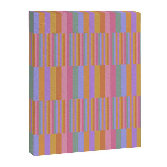 Mixed Stripes Pattern III 60s Rainbow Canvas Print Gallery Image 1