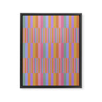 Mixed Stripes Pattern III 60s Rainbow Framed Canvas Print Gallery Image 8
