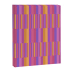 Mixed Stripes Pattern IV Colorful 90s Canvas Print Gallery Image 8