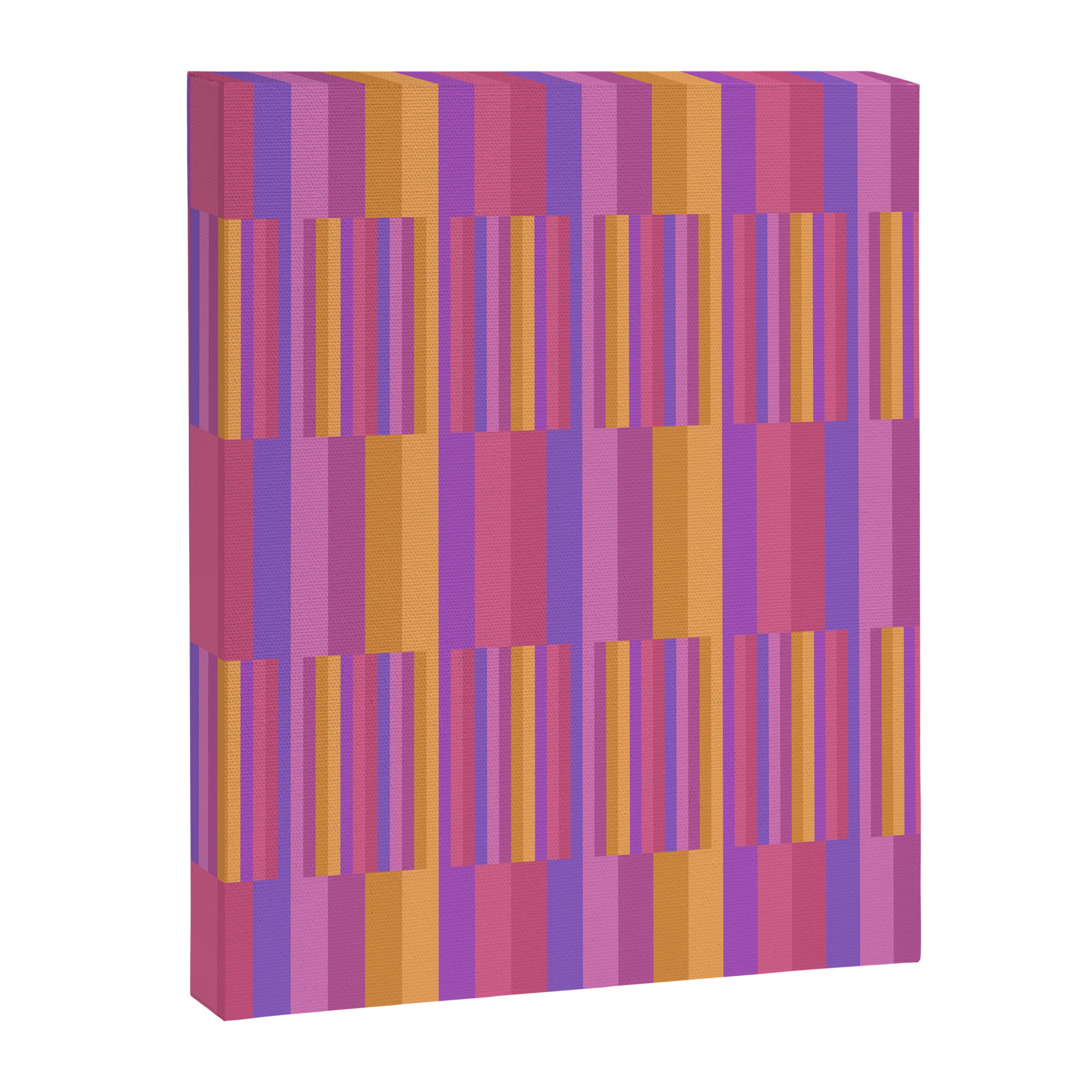 Mixed Stripes Pattern IV Colorful 90s Canvas Print Gallery Image 8