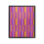 Mixed Stripes Pattern IV Colorful 90s Framed Canvas Print Gallery Image 8