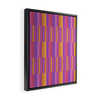 Mixed Stripes Pattern IV Colorful 90s Framed Canvas Print Gallery Image 2