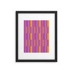 Mixed Stripes Pattern IV Colorful 90s Framed Art Print Gallery Image 6