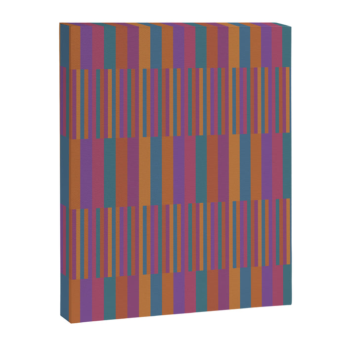 Mixed Stripes Pattern IX Retro Rainbow Canvas Print Gallery Image 1