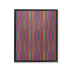 Mixed Stripes Pattern IX Retro Rainbow Framed Canvas Print Gallery Image 8