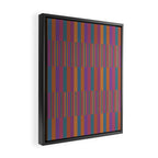 Mixed Stripes Pattern IX Retro Rainbow Framed Canvas Print Gallery Image 2