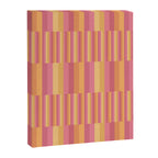 Mixed Stripes Pattern V Pink Yellow Orange Canvas Print Gallery Image 8