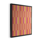 Mixed Stripes Pattern V Pink Yellow Orange Framed Canvas Print Gallery Image 2