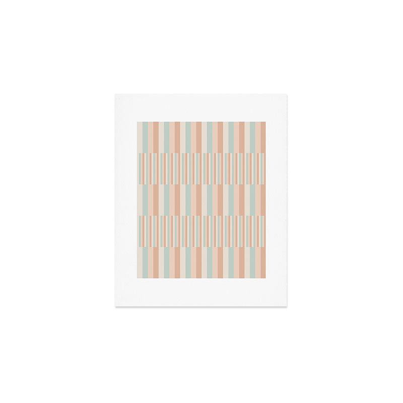 Mixed Stripes Pattern VI Soft Pastel Art Print Gallery Image 1