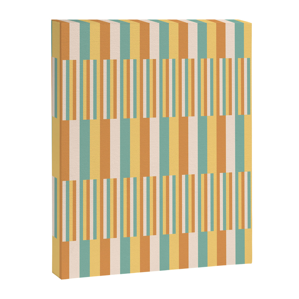 Mixed Stripes Pattern VII Retro Summer Canvas Print Gallery Image 8