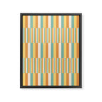 Mixed Stripes Pattern VII Retro Summer Framed Canvas Print Gallery Image 8