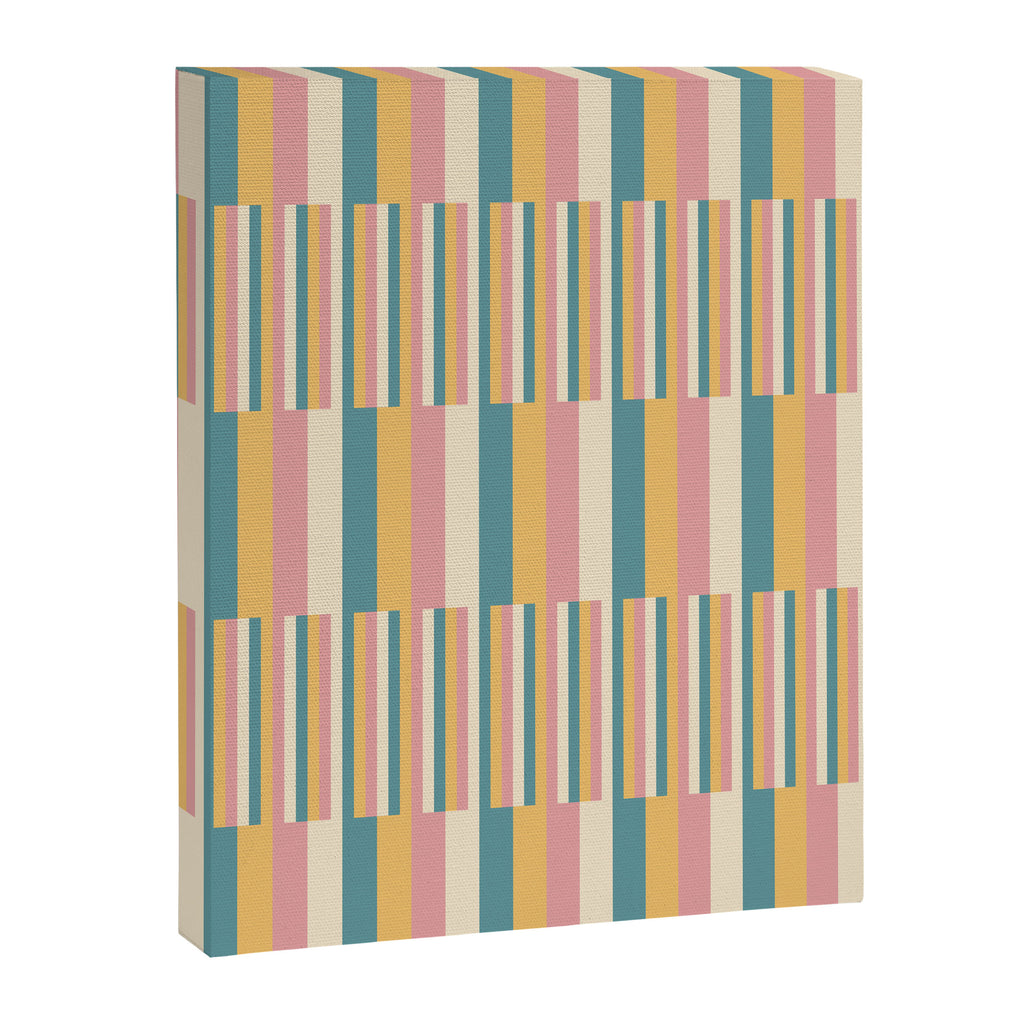 Mixed Stripes Pattern X Retro Summer Canvas Print Gallery Image 8