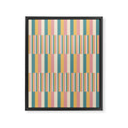 Mixed Stripes Pattern X Retro Summer Framed Canvas Print Gallery Image 8