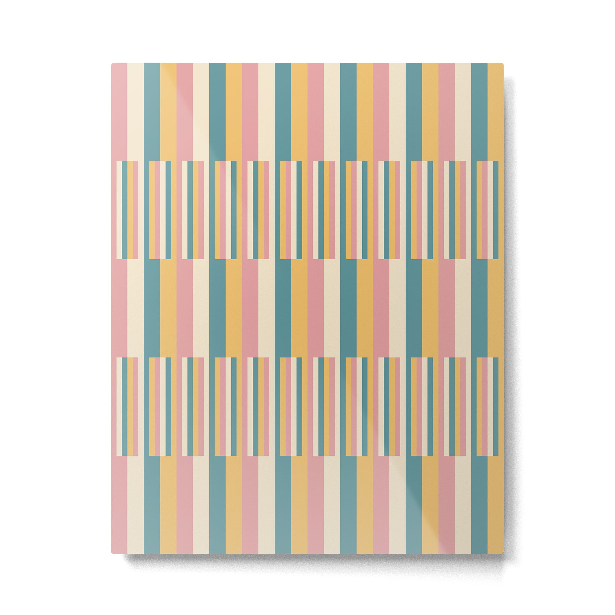 Mixed Stripes Pattern X Retro Summer Metal Print Gallery Image 6