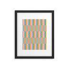 Mixed Stripes Pattern X Retro Summer Framed Art Print Gallery Image 6