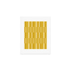 Mixed Stripes Pattern XI Golden Yellow Art Print Gallery Image 1