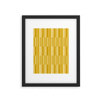 Mixed Stripes Pattern XI Golden Yellow Framed Art Print Gallery Image 6