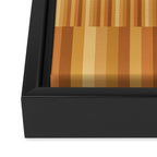 Mixed Stripes Pattern XII Orange Tones Framed Canvas Print Gallery Image 3