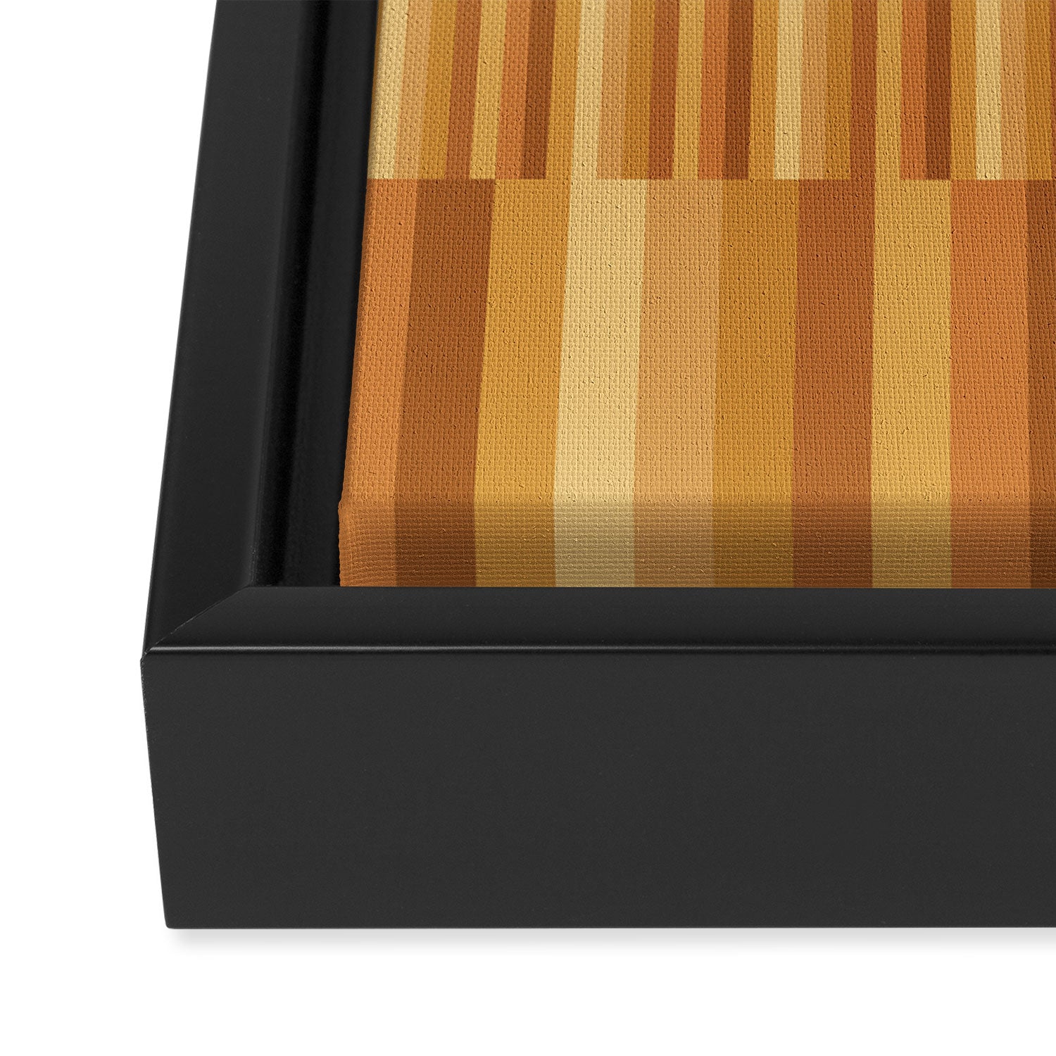 Mixed Stripes Pattern XII Orange Tones Framed Canvas Print Gallery Image 3