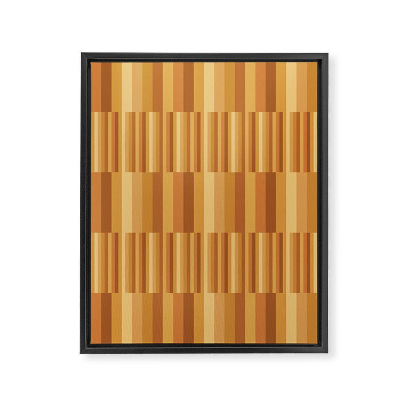 Mixed Stripes Pattern XII Orange Tones Framed Canvas Print Gallery Image 8