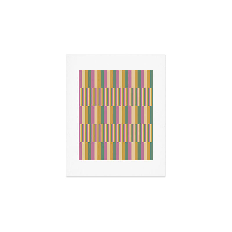 Mixed Stripes Pattern XIII Tropical Summer Art Print Gallery Image 1