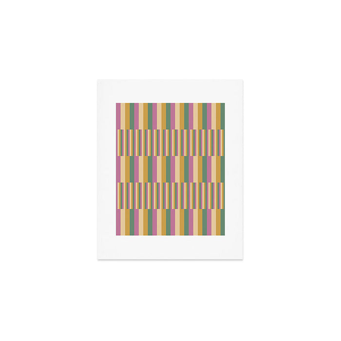 Mixed Stripes Pattern XIII Tropical Summer Art Print Gallery Image 1
