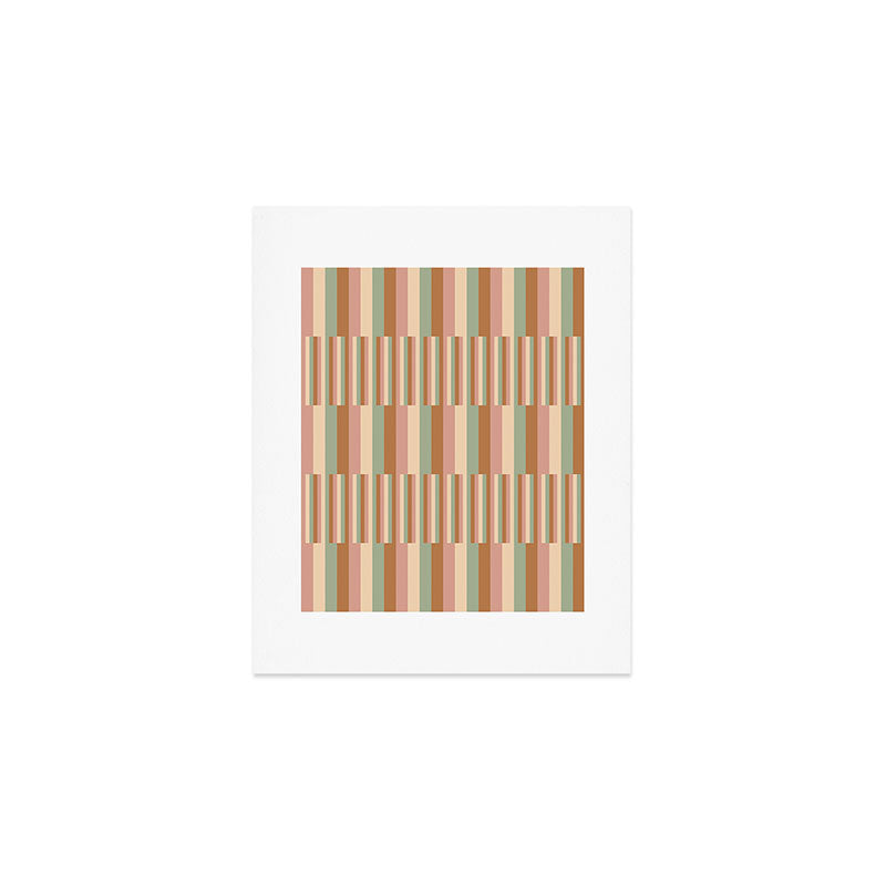 Mixed Stripes Pattern XIX Boho Summer Art Print Gallery Image 1