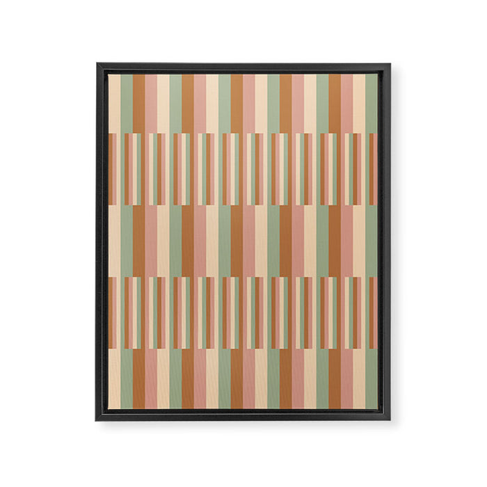 Mixed Stripes Pattern XIX Boho Summer Framed Canvas Print Gallery Image 1