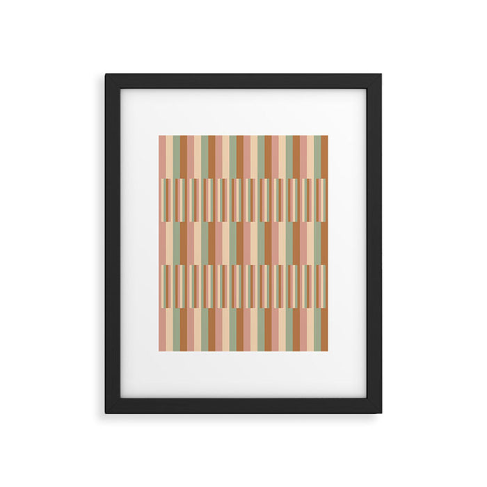 Mixed Stripes Pattern XIX Boho Summer Framed Art Print Gallery Image 1