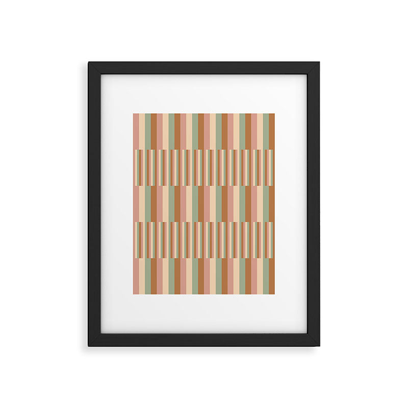 Mixed Stripes Pattern XIX Boho Summer Framed Art Print Gallery Image 6