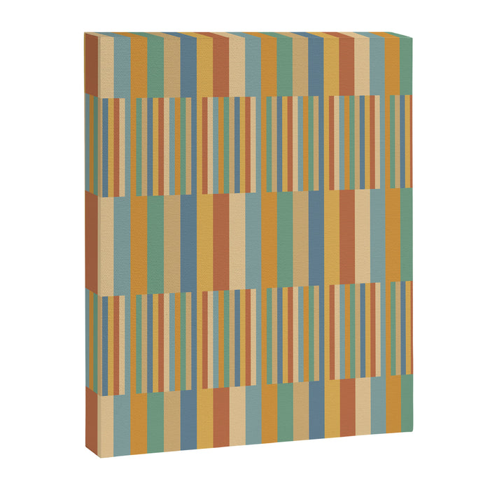 Mixed Stripes Pattern XV Vintage Summer Canvas Print Gallery Image 1