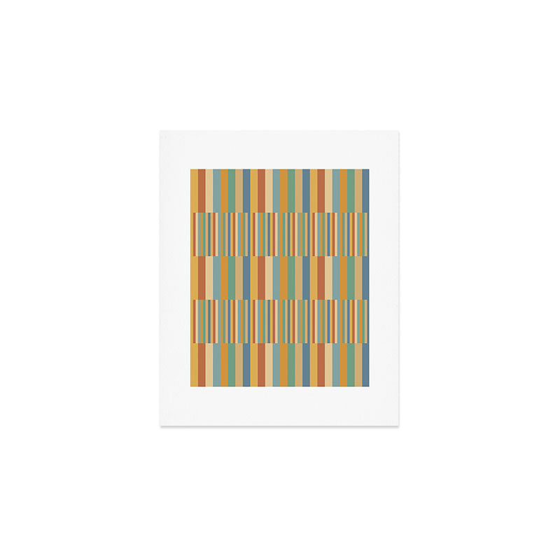 Mixed Stripes Pattern XV Vintage Summer Art Print Gallery Image 1
