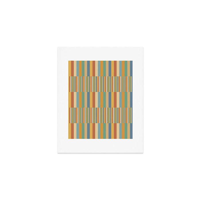 Mixed Stripes Pattern XV Vintage Summer Art Print Gallery Image 1