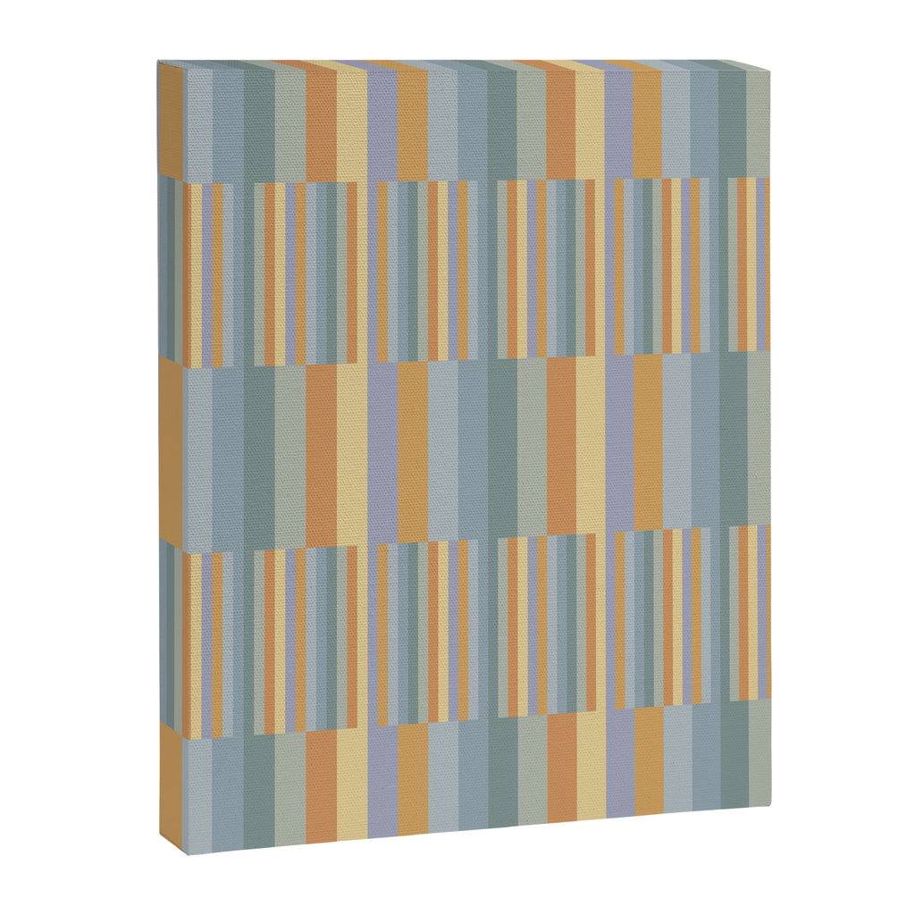 Mixed Stripes Pattern XVI Beachy Colors Canvas Print Gallery Image 8