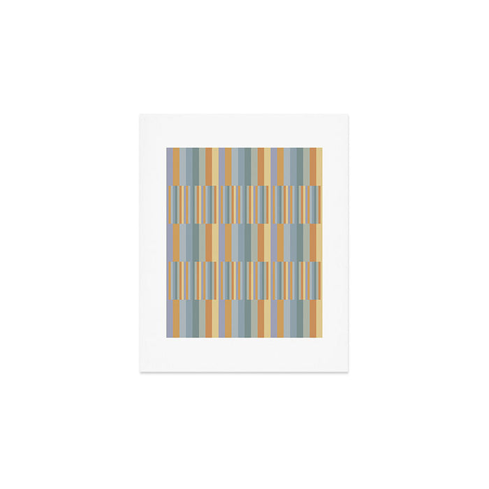 Mixed Stripes Pattern XVI Beachy Colors Art Print Gallery Image 1