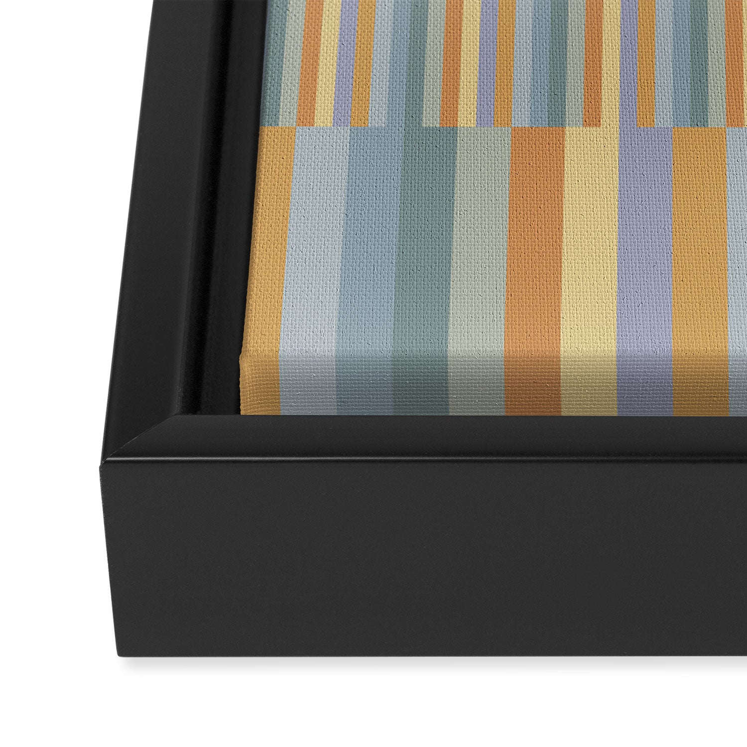 Mixed Stripes Pattern XVI Beachy Colors Framed Canvas Print Gallery Image 3