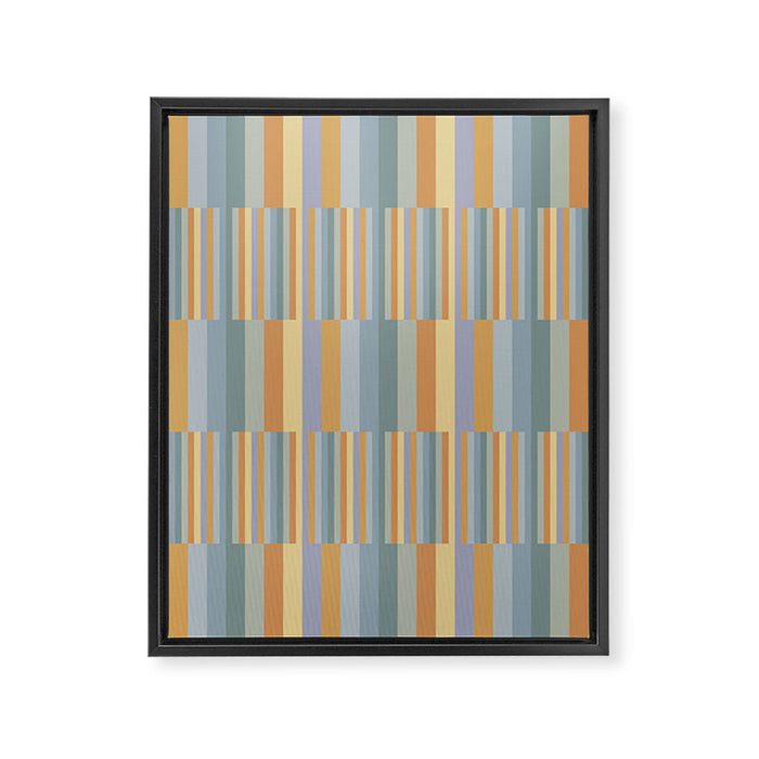 Mixed Stripes Pattern XVI Beachy Colors Framed Canvas Print Gallery Image 1