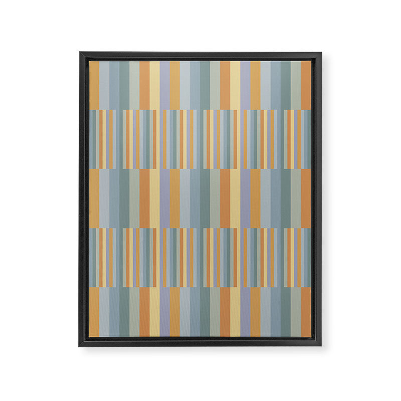 Mixed Stripes Pattern XVI Beachy Colors Framed Canvas Print Gallery Image 8