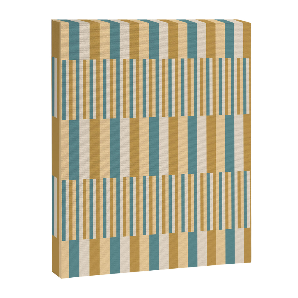 Mixed Stripes Pattern XVII Retro Nautical Canvas Print Gallery Image 8