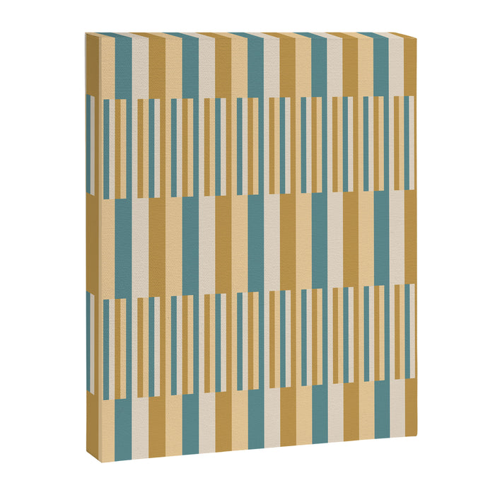 Mixed Stripes Pattern XVII Retro Nautical Canvas Print Gallery Image 1