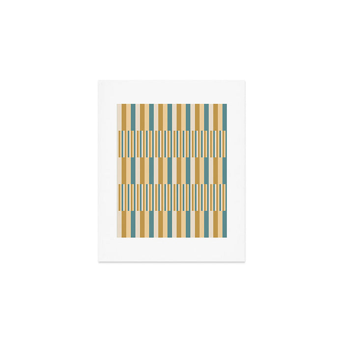 Mixed Stripes Pattern XVII Retro Nautical Art Print Gallery Image 1