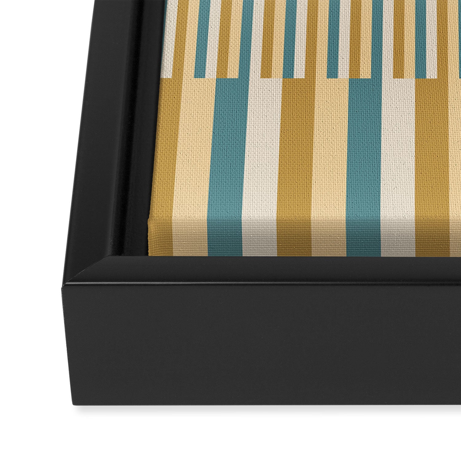 Mixed Stripes Pattern XVII Retro Nautical Framed Canvas Print Gallery Image 3