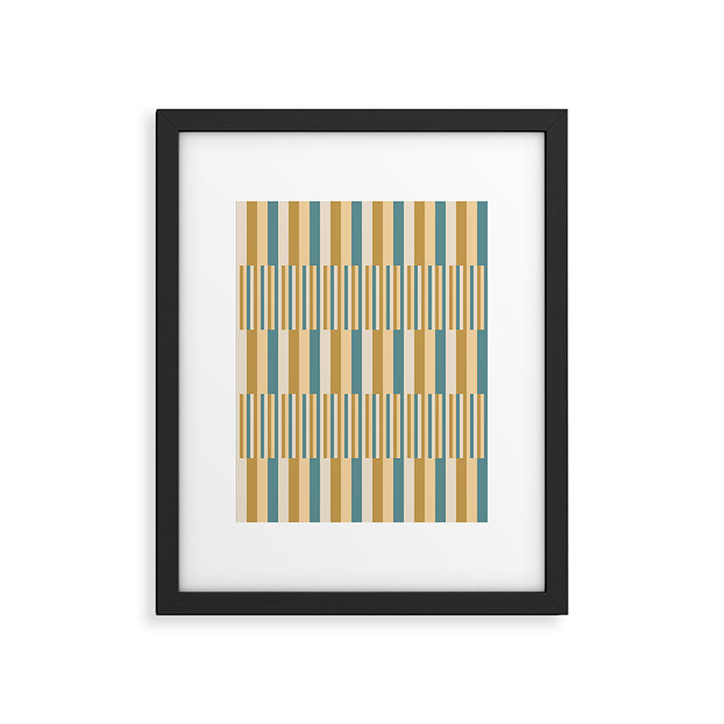 Mixed Stripes Pattern XVII Retro Nautical Framed Art Print Gallery Image 6