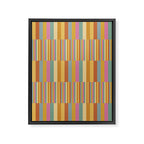 Mixed Stripes Pattern XVIII Retro Rainbow Framed Canvas Print Gallery Image 8