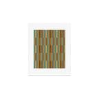 Mixed Stripes Pattern XX Retro Earthy Art Print Gallery Image 1