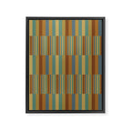 Mixed Stripes Pattern XX Retro Earthy Framed Canvas Print Gallery Image 8
